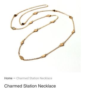 SOLD Amrita Singh Long Necklace in Gold-Tone w/Circular Charms